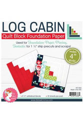 4" Log Cabin Quilt Block Foundation Paper
